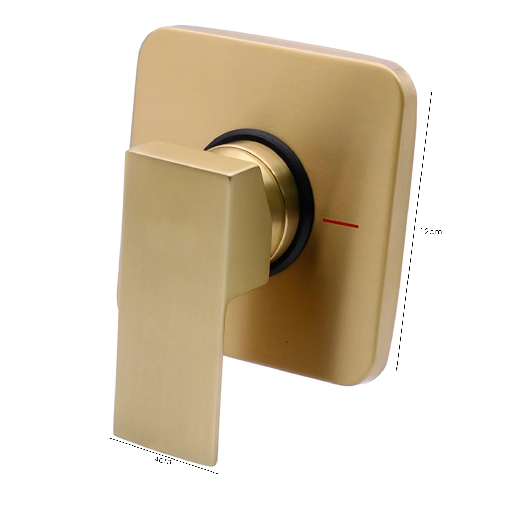 Mezclador Ducha Monocontrol Cuadrado Dorado Cepillado - Image 2
