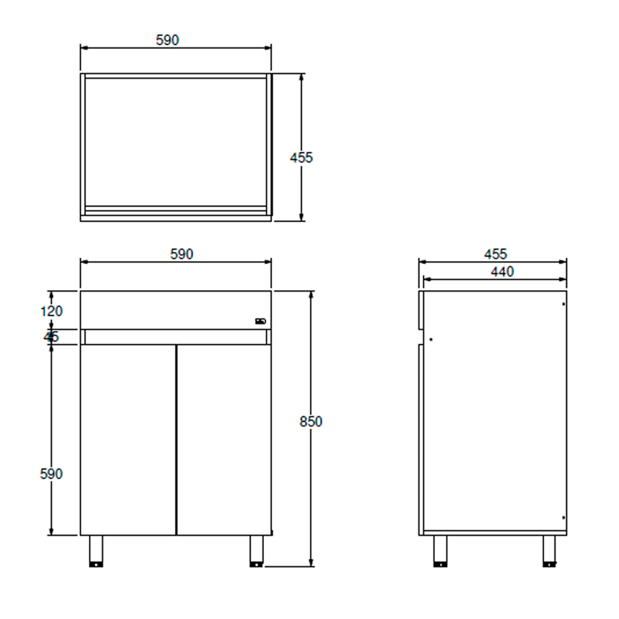 Mueble de Baño 60cm A piso Toronto Duna - Image 3