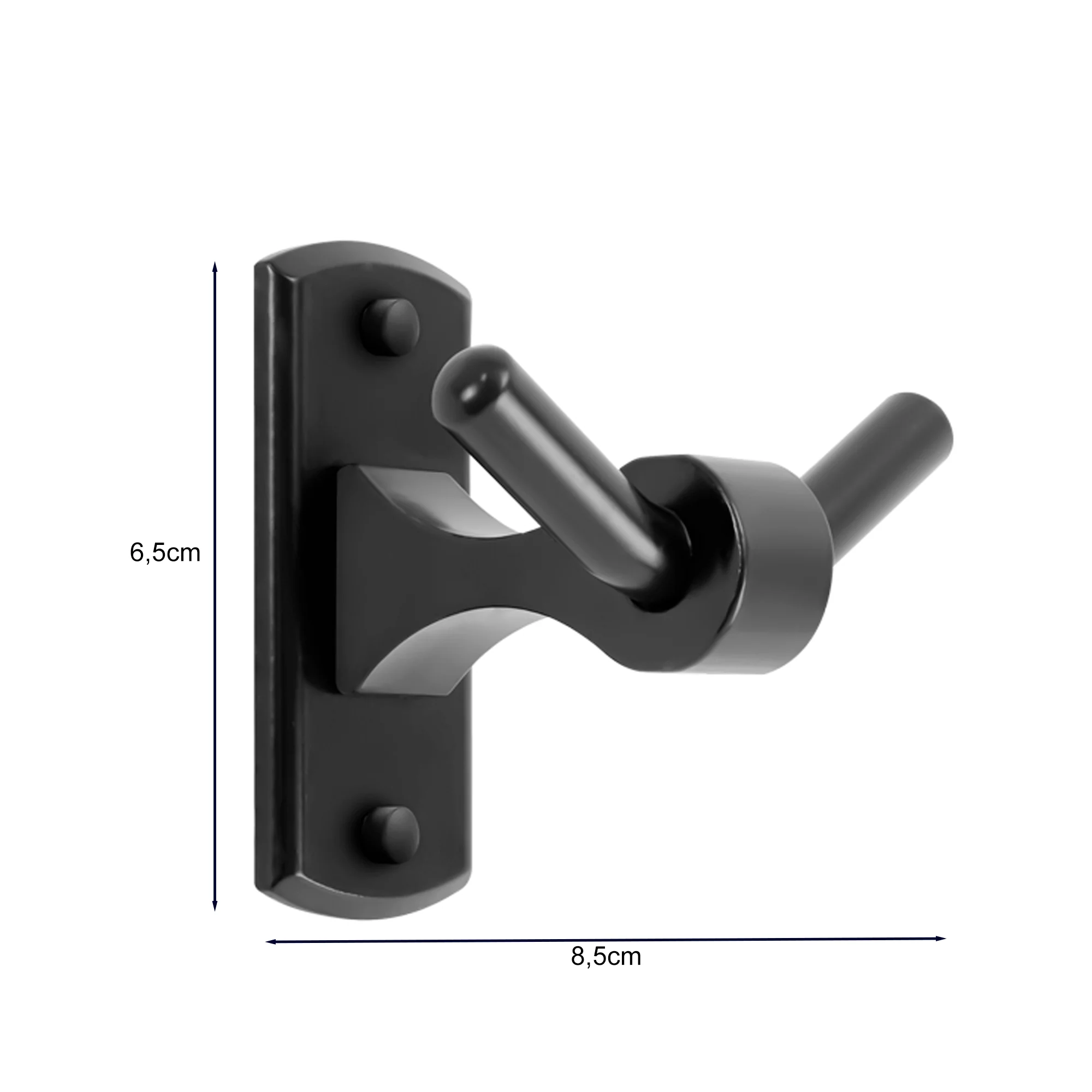 Perchero para Baño Doble en Aluminio Negro Mate - Image 2