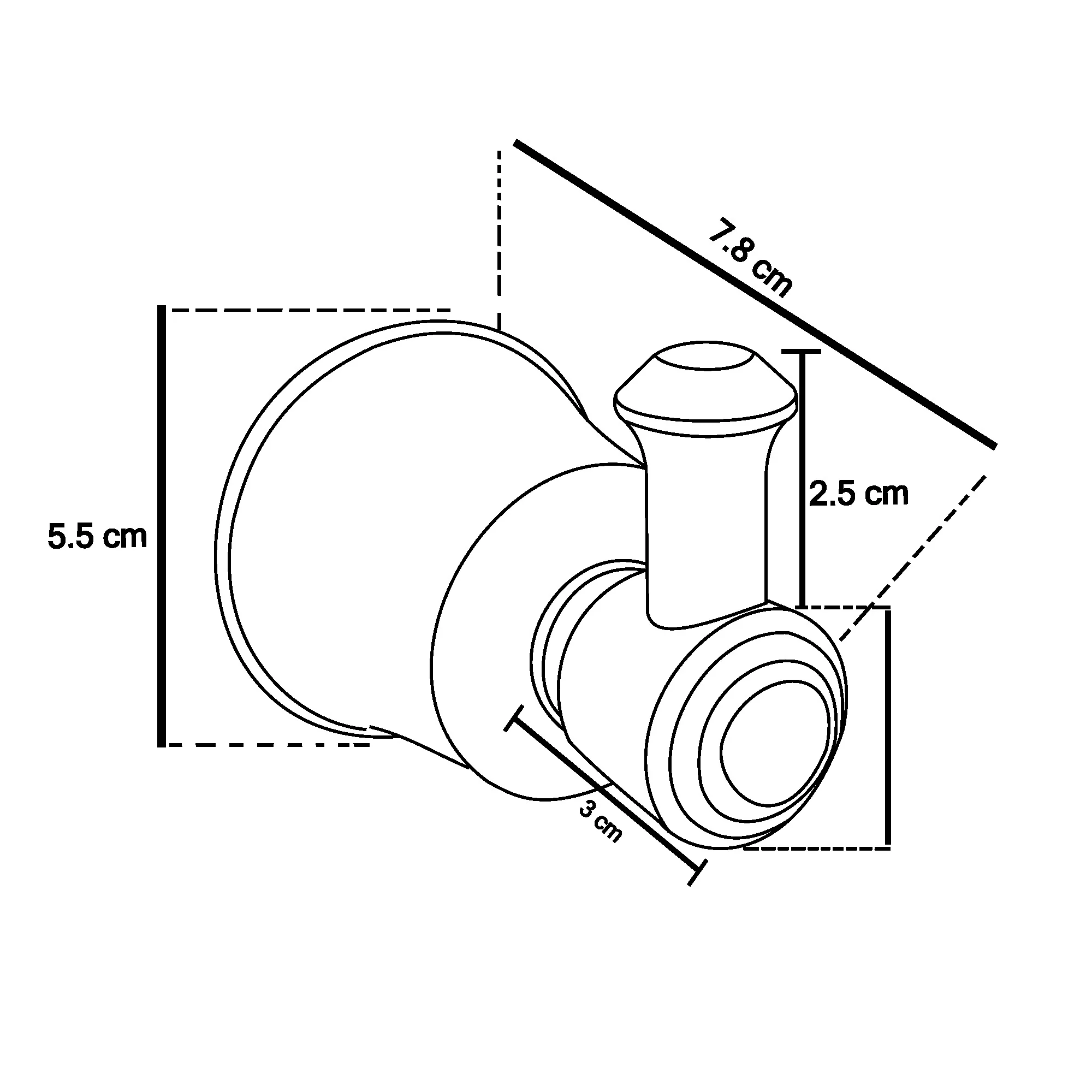 Perchero Para Baño en Aluminio Negro Mate Turmalina - Image 3