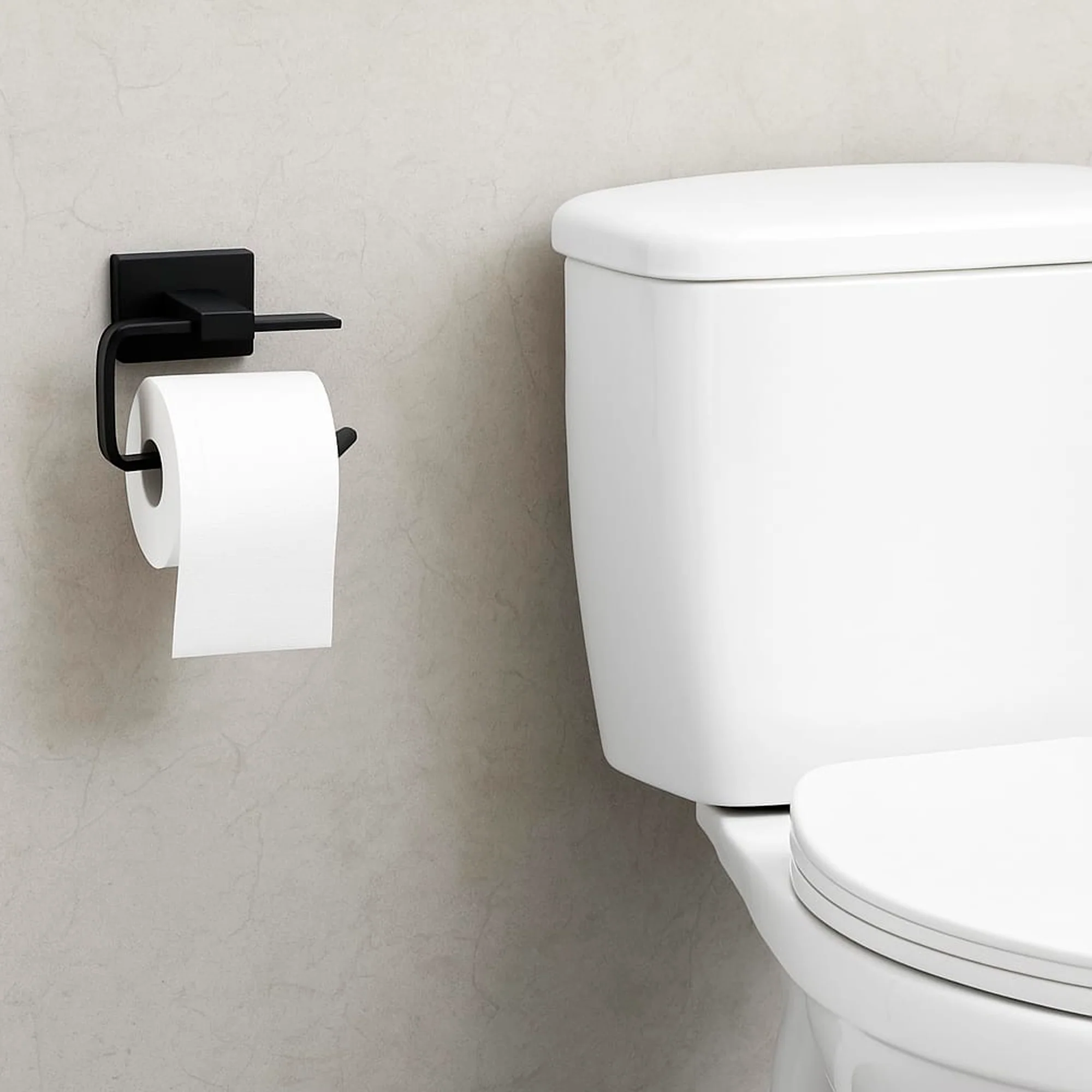 Portarrollo para Baño en Aluminio Negro Mate Perla - Image 4