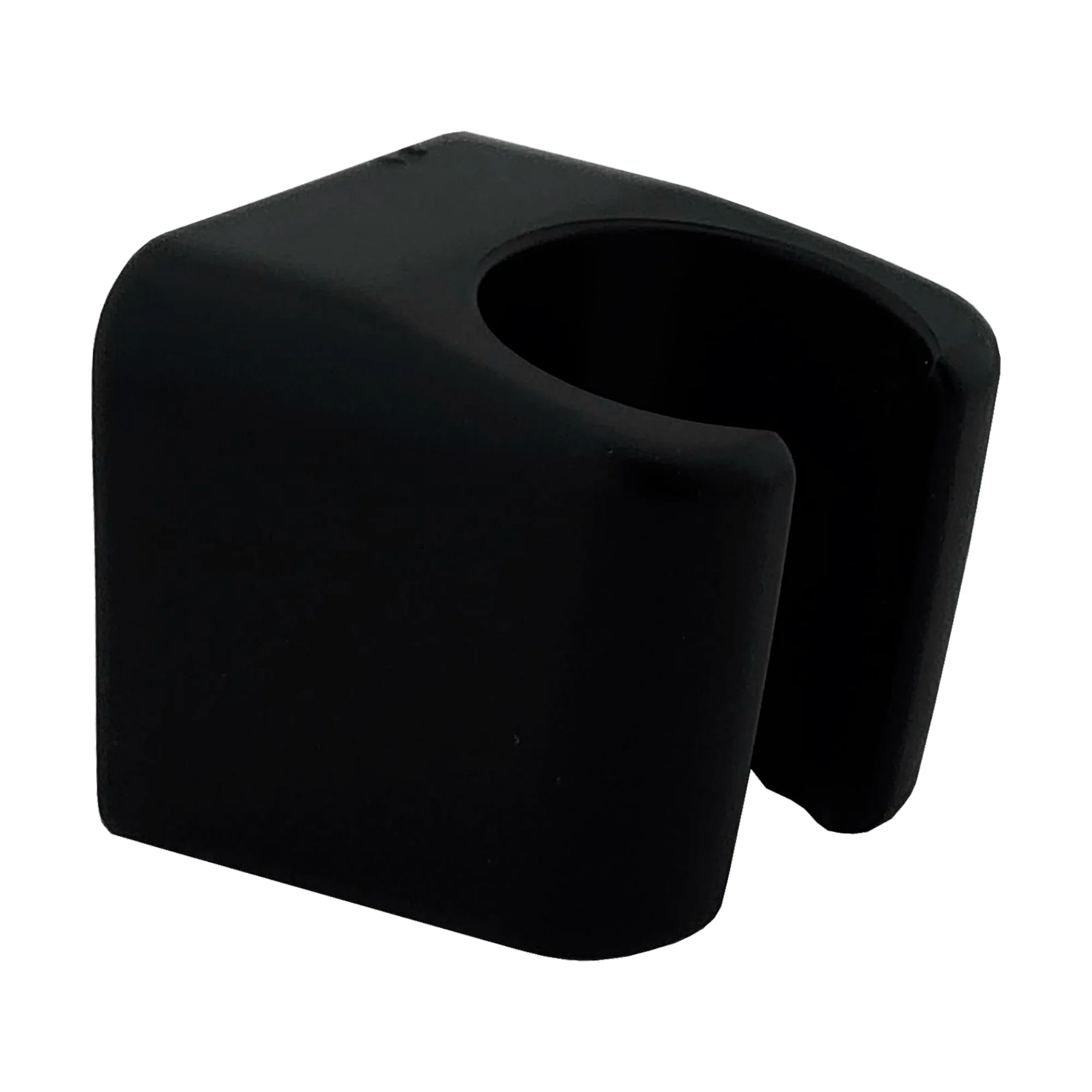 Portateleducha Fijo Cuadrada Negro Mate en ABS