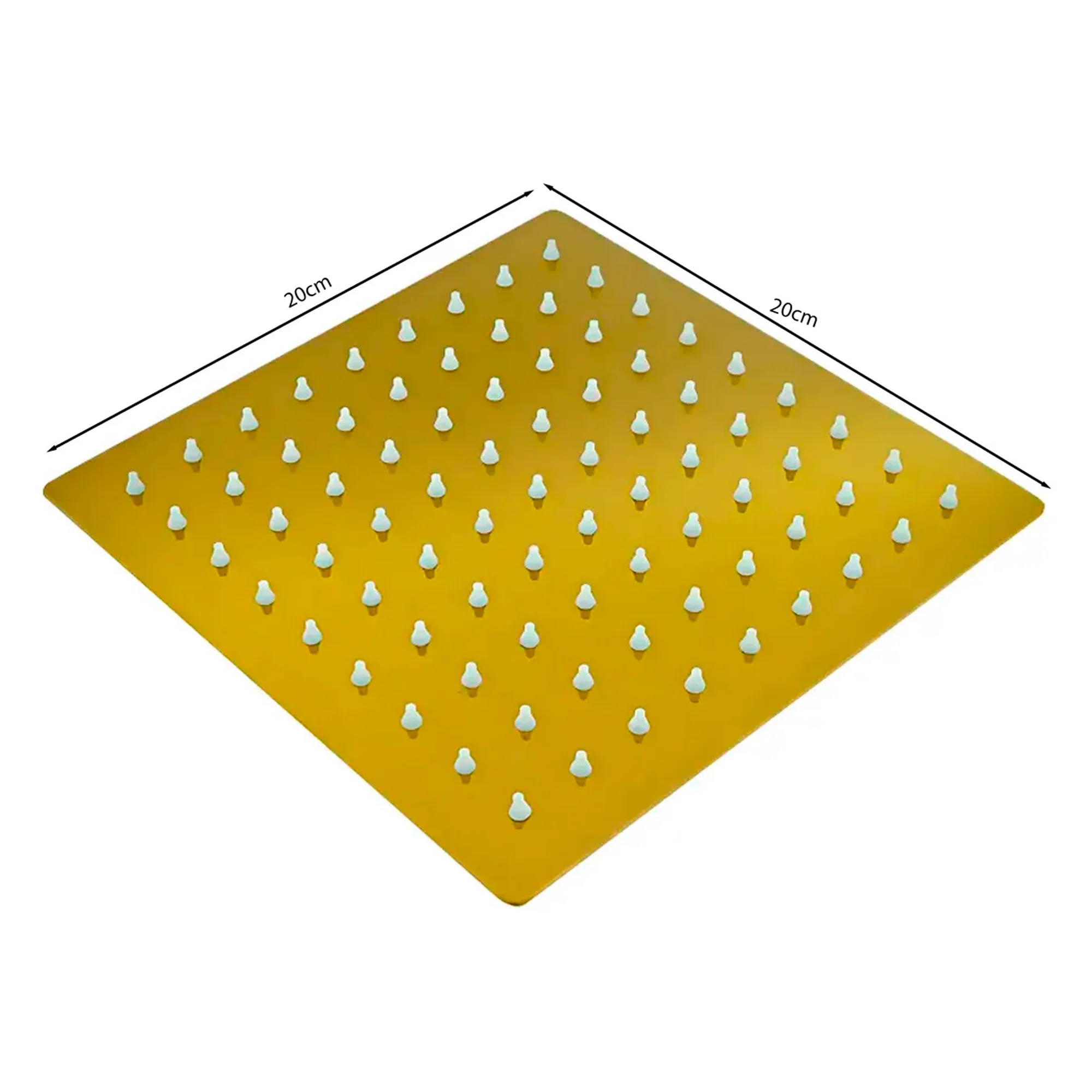 Regadera Ducha Cuadrada 20cm Dorado Cepillado - Image 3