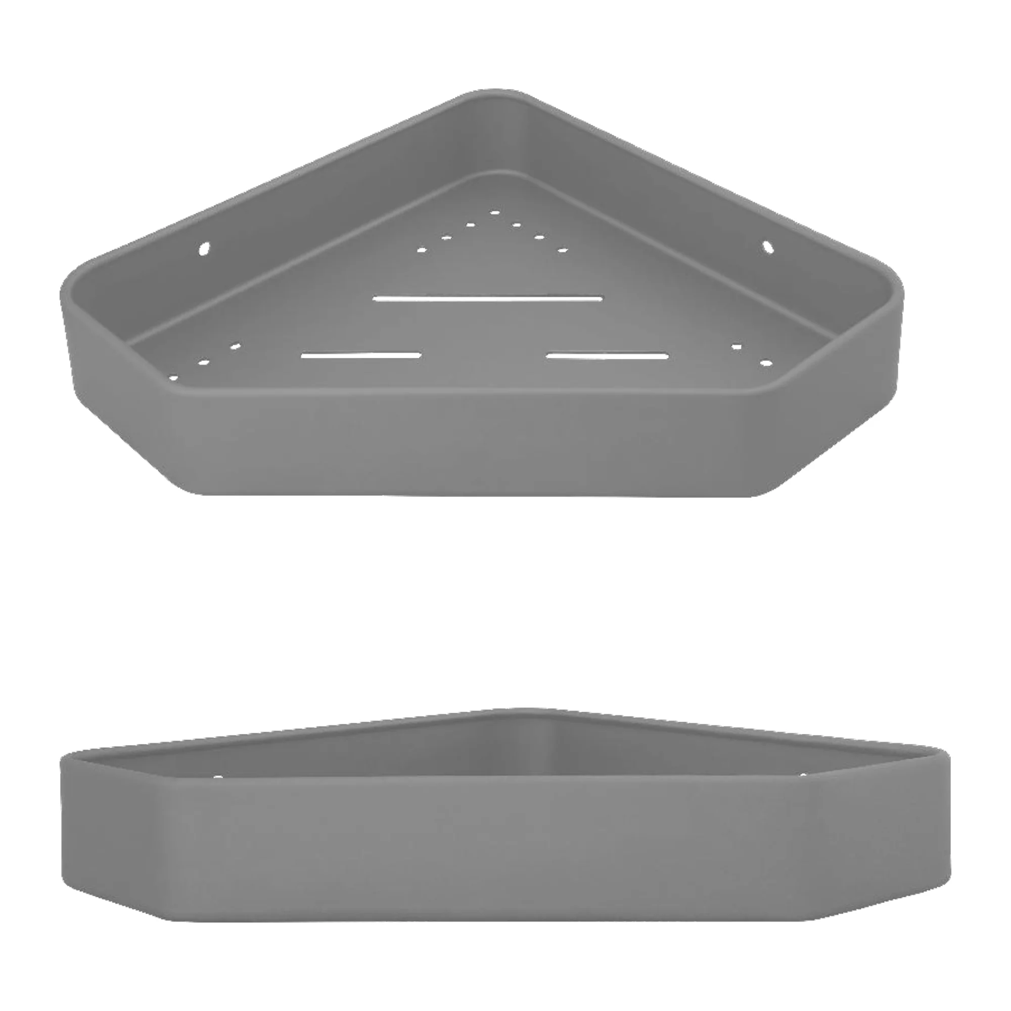 Repisa Esquinera para Baño Gris Aluminio Modern - Image 2