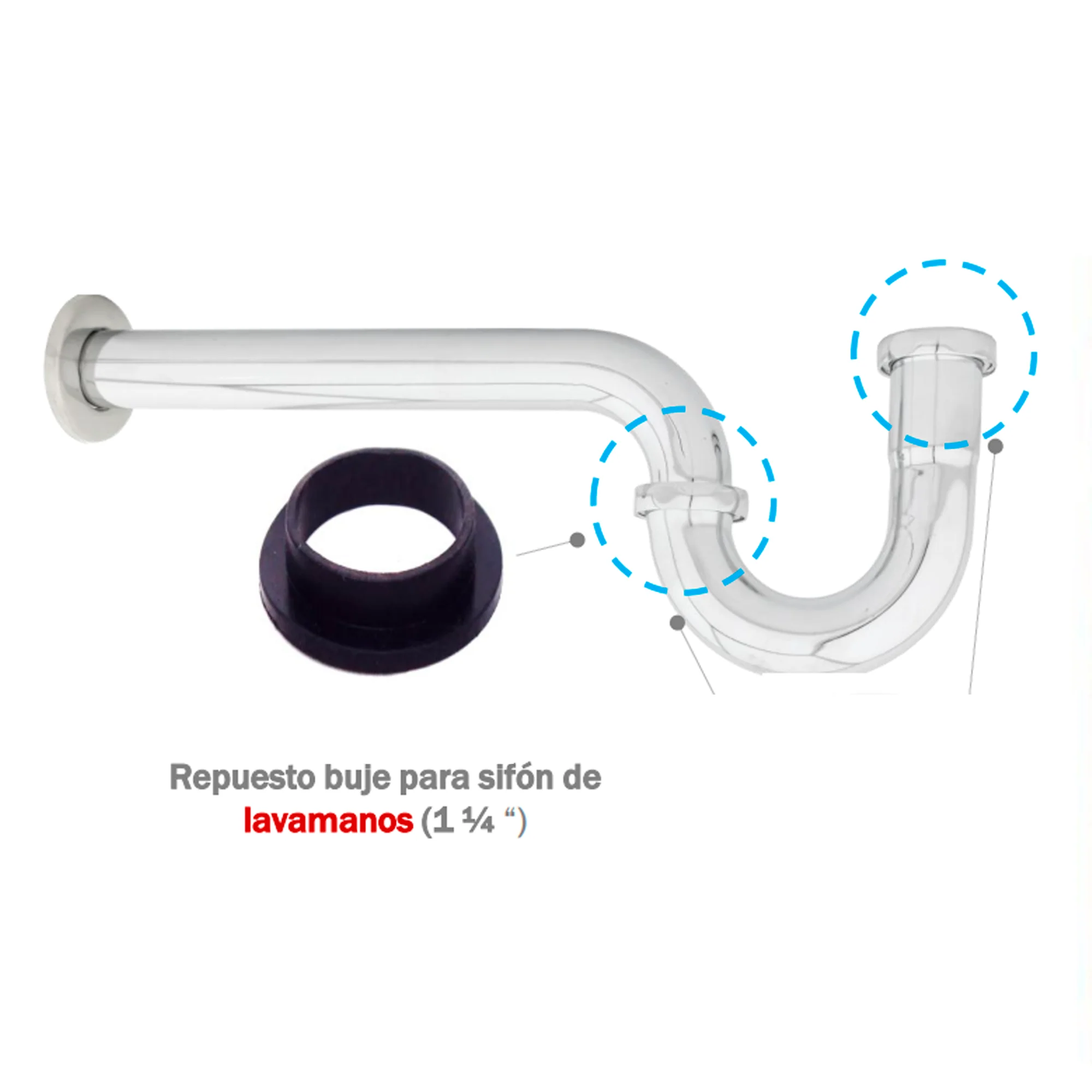 Repuesto Buje para Sifon de Lavamanos 1 1/4" - Image 3