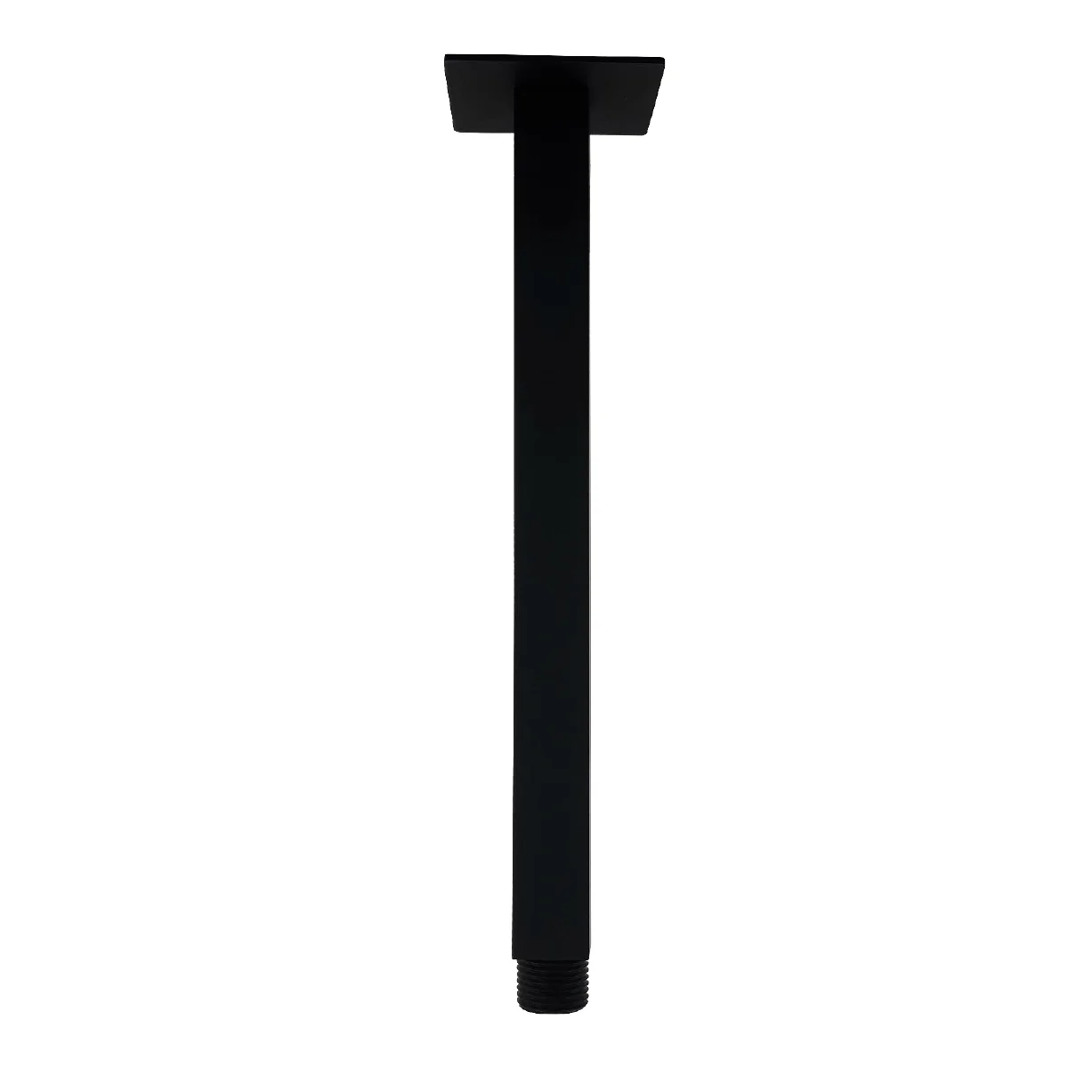 Tubo de Ducha a Techo Cuadrado Negro Mate